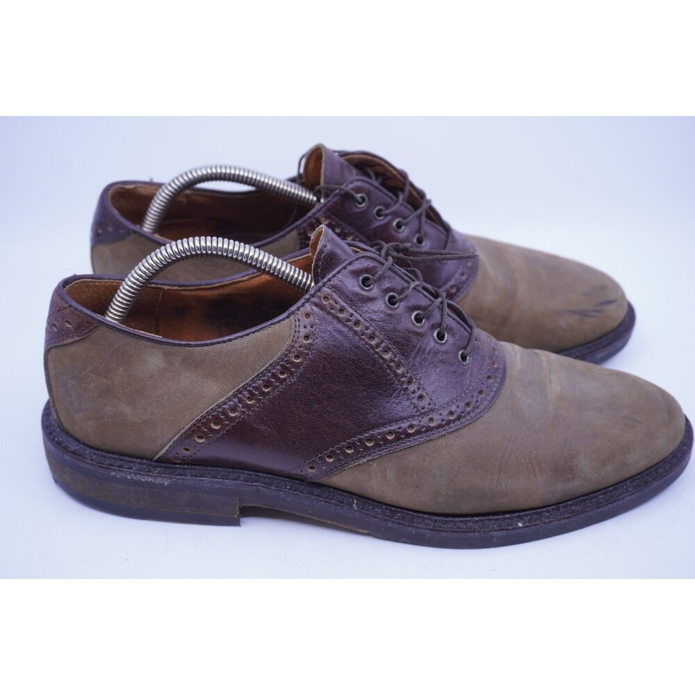 Johnston & Murphy SheepSkin Dress Oxford Men’s 11M Shoes Brown Two Tone Leather